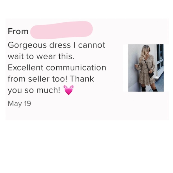 Ditsy Floral Black on Beige Mini Dress Flared Long Bishop Sleeve - Picture 5 of 8